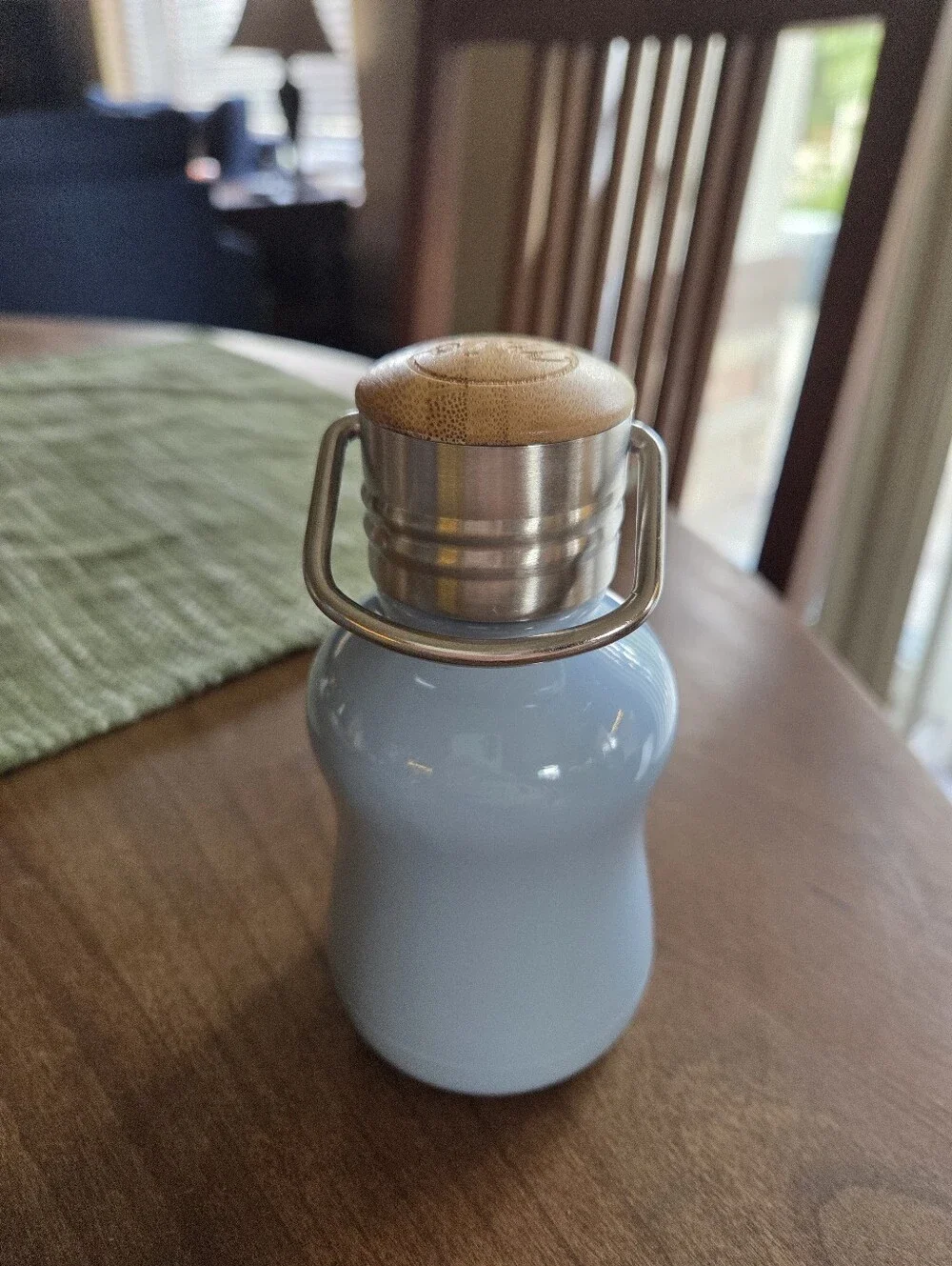 Mini Vacuum Ibsulated Stailess Steel 6oz Water Bottle With Bamboo Lid